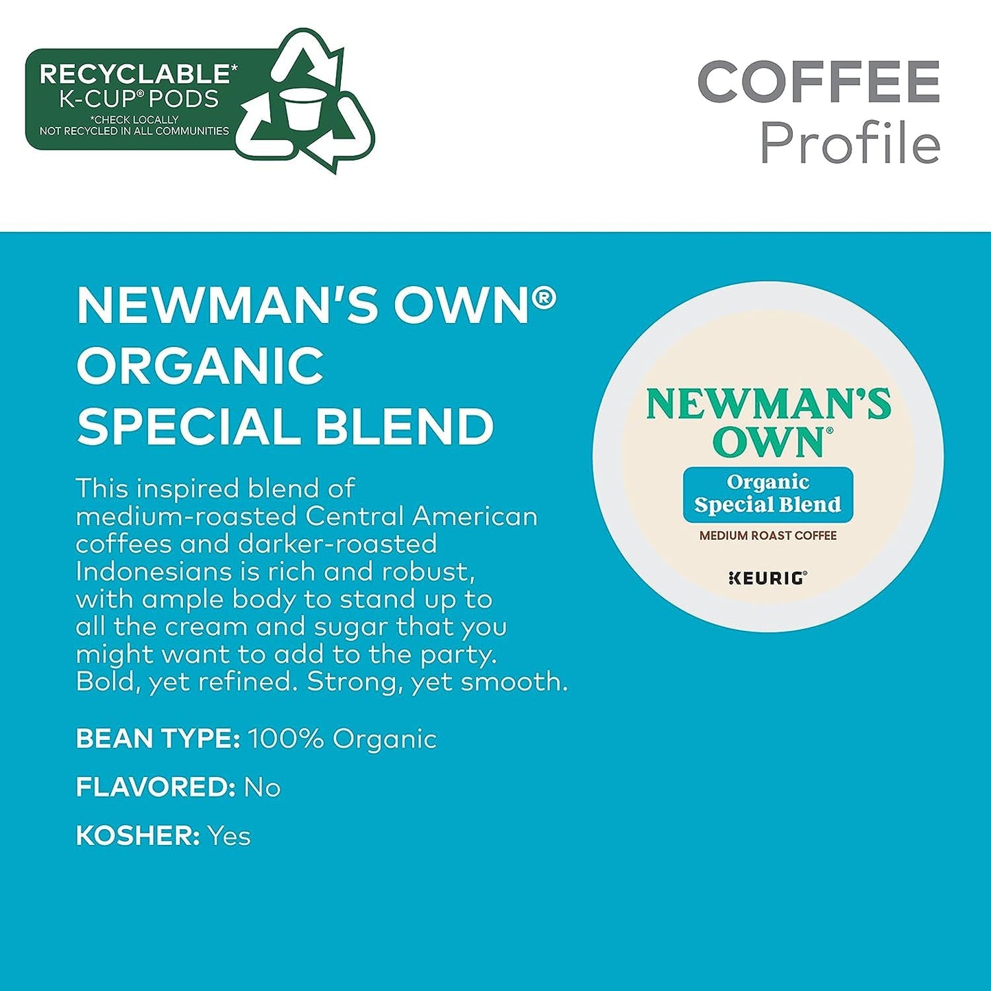 40-count K-cup Portion Packs for Keurig K-cup Brewers, Newman's Own Special Blend