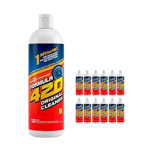 Formula 420 Original Cleaner 12 Pack | Glass Cleaner | Cleaner Value Pack | Safe on Glass, Metal, Ceramic, Quartz and Pyrex | Cleaner (12 oz - 12