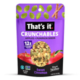 That's it. Crunchables (Apple + Sweet Cinnamon) Plant Based Protein, Gluten-Free Crunchy Snack Mix, (4 Packs x 2.5oz) Perfect for Salad Topper
