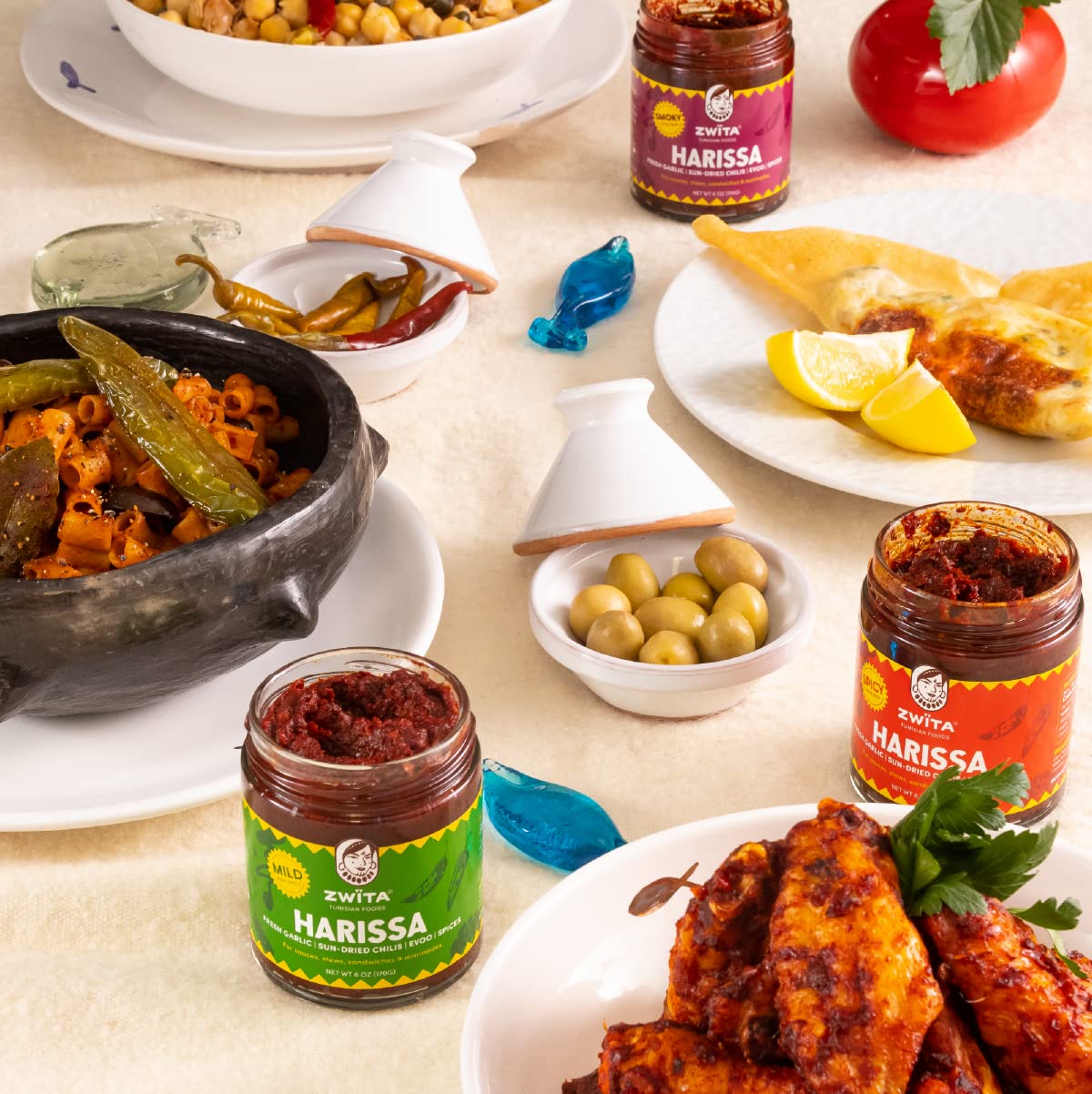 Zwita Smoky Harissa 6oz | Tunisian Sun Dried Chili Paste