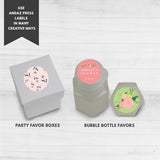 Andaz Press Floral Roses Girl Baby Shower Collection, Personalized Chocolate Drop Label Stickers Trio, Fits Kisses, 216-Pack, Custom Made Any Name