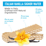 Cabrioni Italian Vanilla Signor Wafer - Delicious Wafer Sticks with No Palm Oil - Italian Cookies Made with Natural Ingredients for a Light, Crunchy