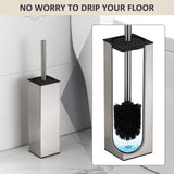 BGL Toilet Brush Holder Freestanding,Brushed Nickel,304 Stainless Steel,SUS304 Toilet Bowl Brush and Holder for Bathroom - Space Saving,Sturdy,Deep