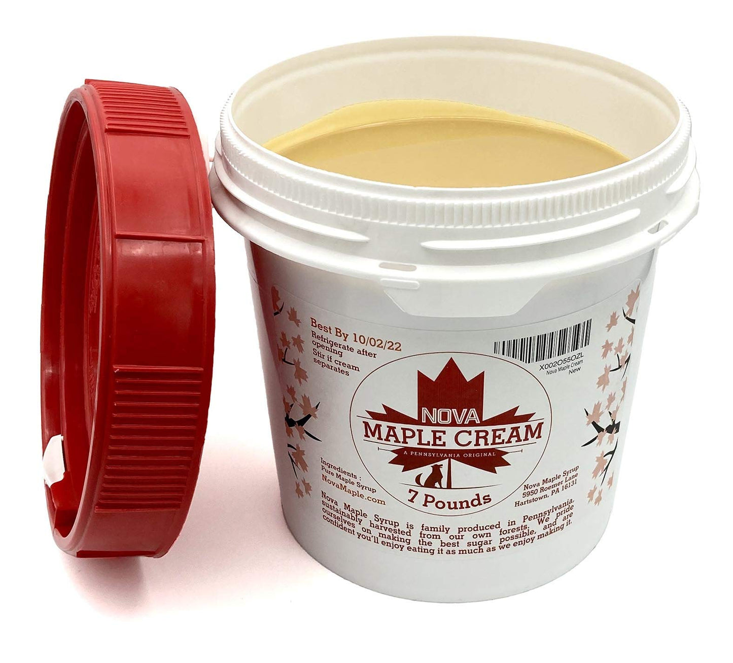 Nova Maple Cream - Pure Grade-A Maple Cream Butter Spread (7 Pounds)