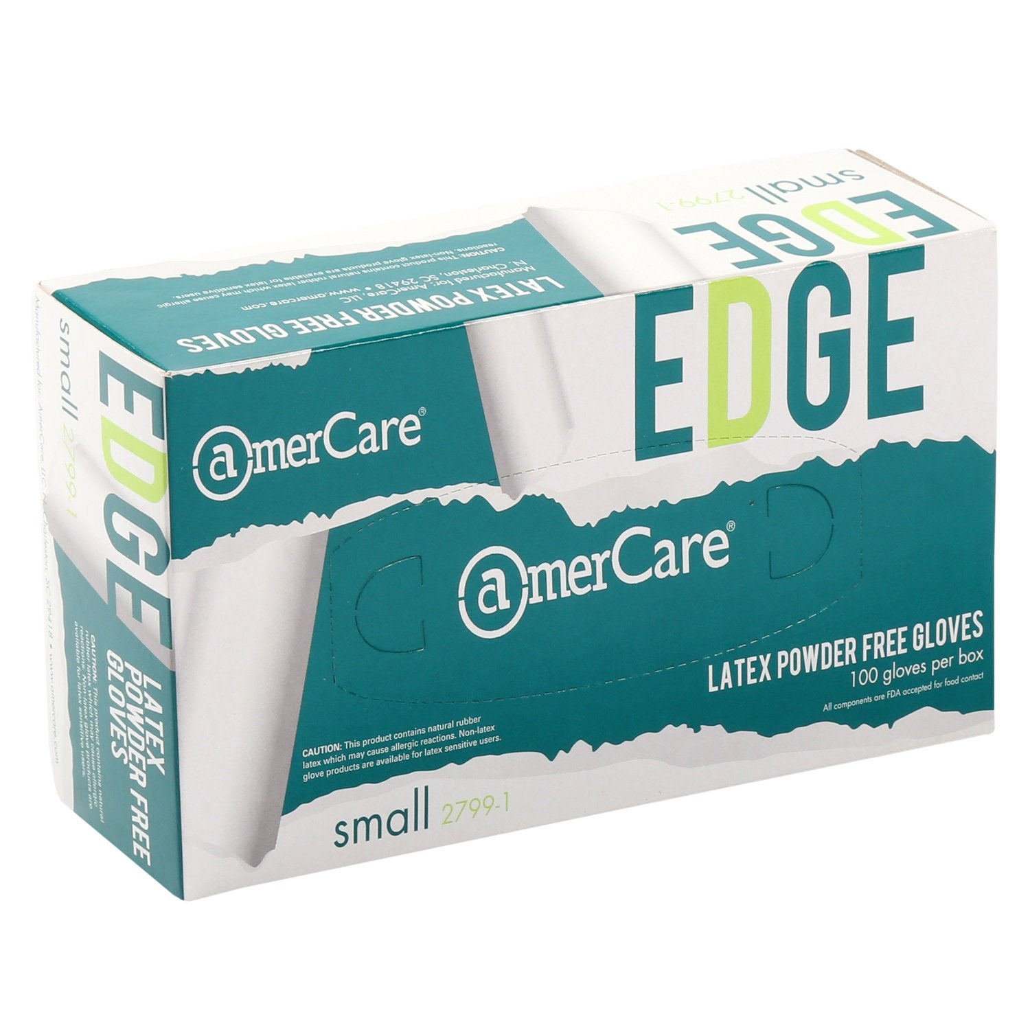 AmerCare Verge Powder Free General Purpose Latex Gloves for Cleaning and Foodservice, Extra Large, Case of 1000