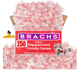 MINI CANDY CANES (250 CT) | Mini Candy Canes Red & White Made WITH REAL PEPPERMINT | Holiday Candy for Christmas, Santa Parade, ThanksGiving, Holidays