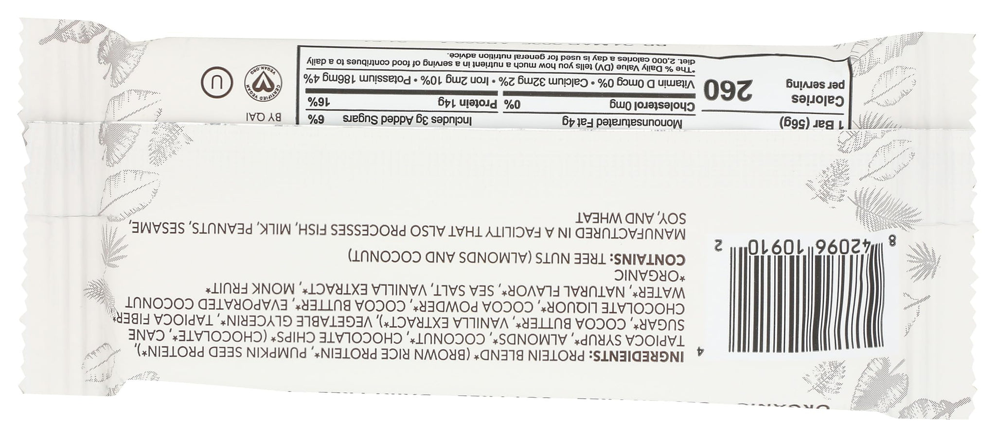 Aloha, Bar Chocolate Coconut Almond, 1.98 Ounce