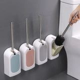 REBOLLITA Toilet Bowl Brush and Wall Mounted Holder, Premium Quality, with Stainless Steel Handle and Durable Bristles for Bathroom Deep Cleaning