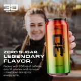 3D Sugar Free Energy Drink, Spicy Mango, 16oz Cans, 12 Pack