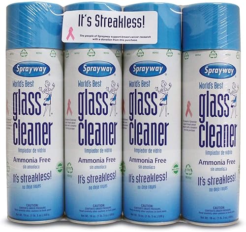 Sprayway IUYEHDUH 443331 Ammonia Free Glass Cleaner, 19 Oz. (Packaging May Vary) 8 Pack