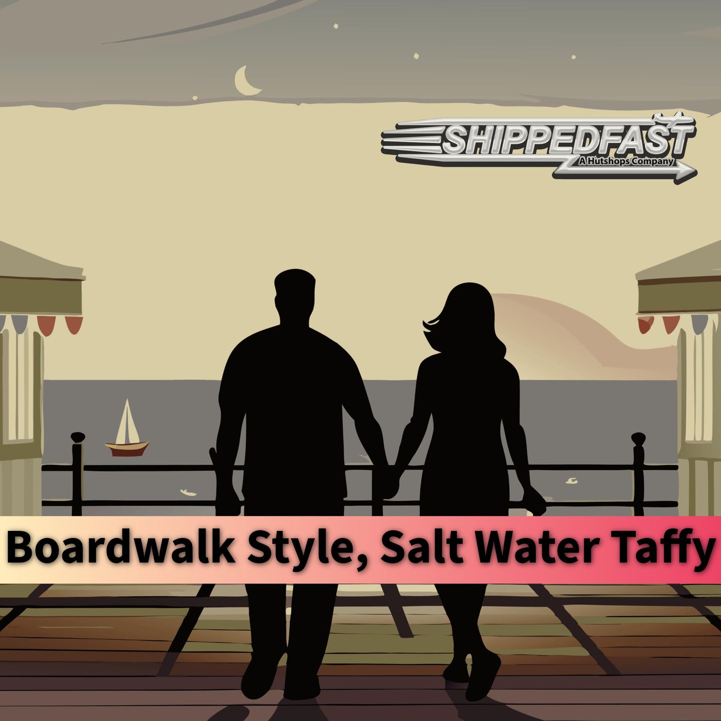 Ten Flavors Assortment, Salt Water Taffy 1 Pound Bag. Classic Boardwalk Style Taffy. (Net Wt. 16oz)