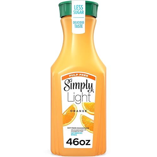 SIMPLY LIGHT ORANGE JUICE- PULP FREE, 46oz