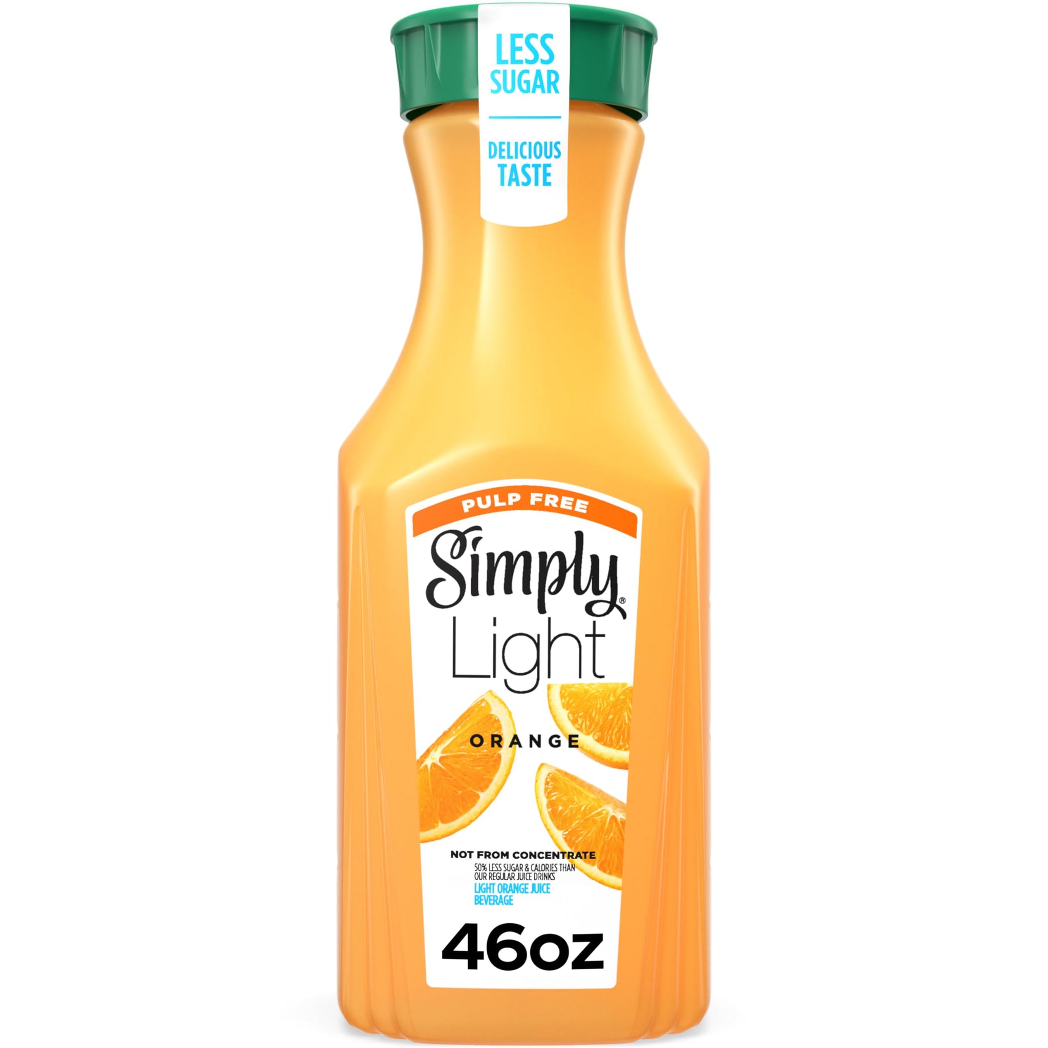 SIMPLY LIGHT ORANGE JUICE- PULP FREE, 46oz