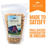 Oregon Farm Fresh Snacks Toffee Peanuts - Sun-Baked Sweet Covered in Toffee - Locally Made Butter Snack - All Natural Ingredients - Resealable Bag