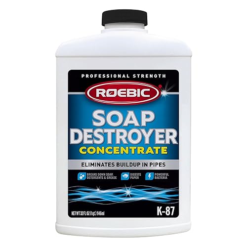 Roebic K-87 Liquid SGP Soap, Grease and Paper Digester with Bacteria, Eliminates Buildup in Pipes and Protects from Clogs, Treats 1500 Gallons, 32 fl