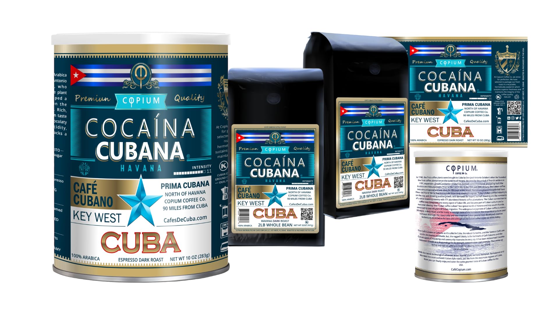 HAVANA - 100% ARABICA COFFEE - INTENSITY 11 - CAFÉ COPIUM ® 2 lb Whole Beans