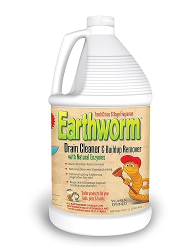 Earthworm Drain Cleaner - Drain Deodorizer - Natural and Family-Safe - 64 fl oz