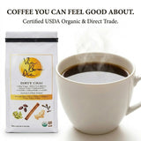 Via Bom Dia 100% Naturally Flavored Ground Coffee, Dirty Chai, Medium Roast, No Artificial Flavors, 12 oz. Bag