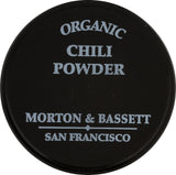 Morton & Bassett 100% Organic Chili Powder | Robust Blend for Tacos, Chili & Tex-Mex Dishes | Gluten Free, Salt Free, Non-GMO | 2.1 oz Jar