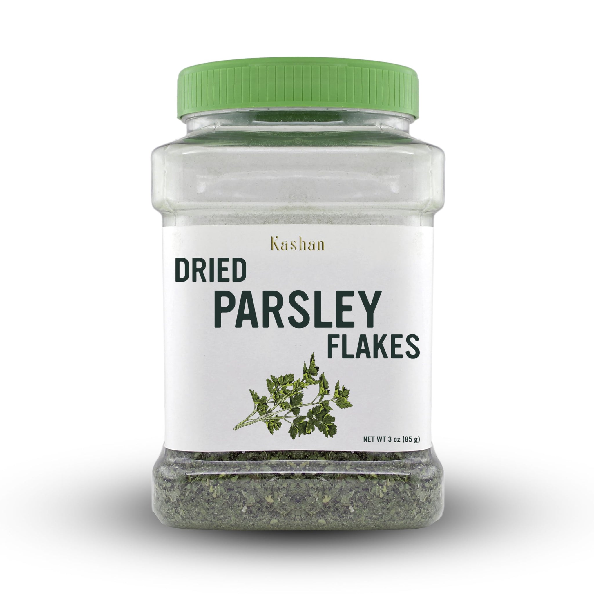 Kashan Dried Parsley Flakes, Perejil, Great for Cooking & Food Flavoring, Middle Eastern Cuisine and Aromatic Seasoning, Vegetarian 3oz (85g)