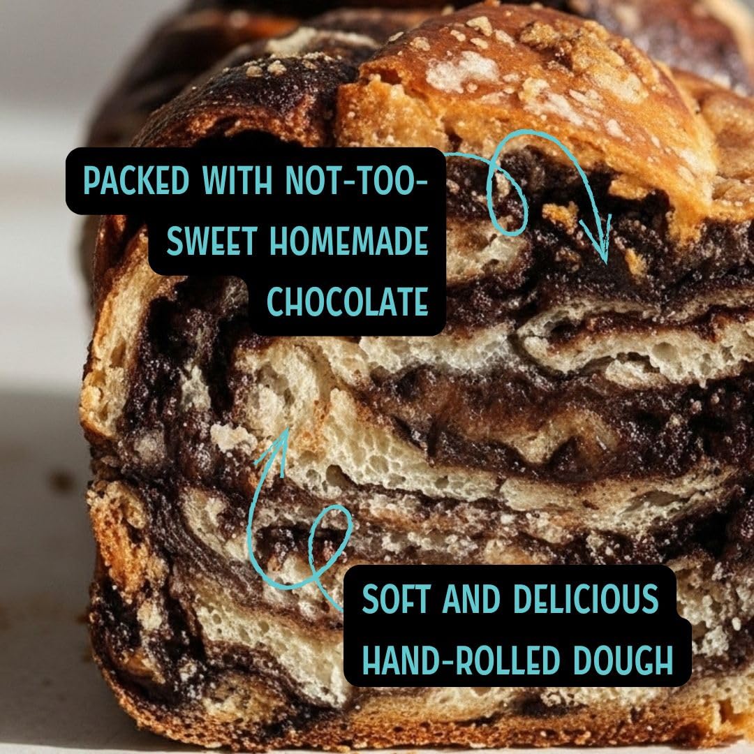 Haus of Babka Chocolate Babka Bread Cake, 24oz - Double Wrapped For Freshness