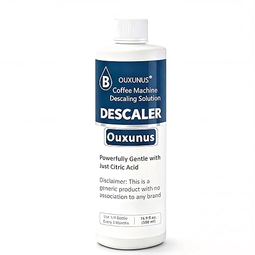 Ouxunus Descaling Solution?4 Uses? Compatible with Breville Descaling Solution & Coffee Machines, 16.9 fl oz Concentrated Liquid with Citric Acid