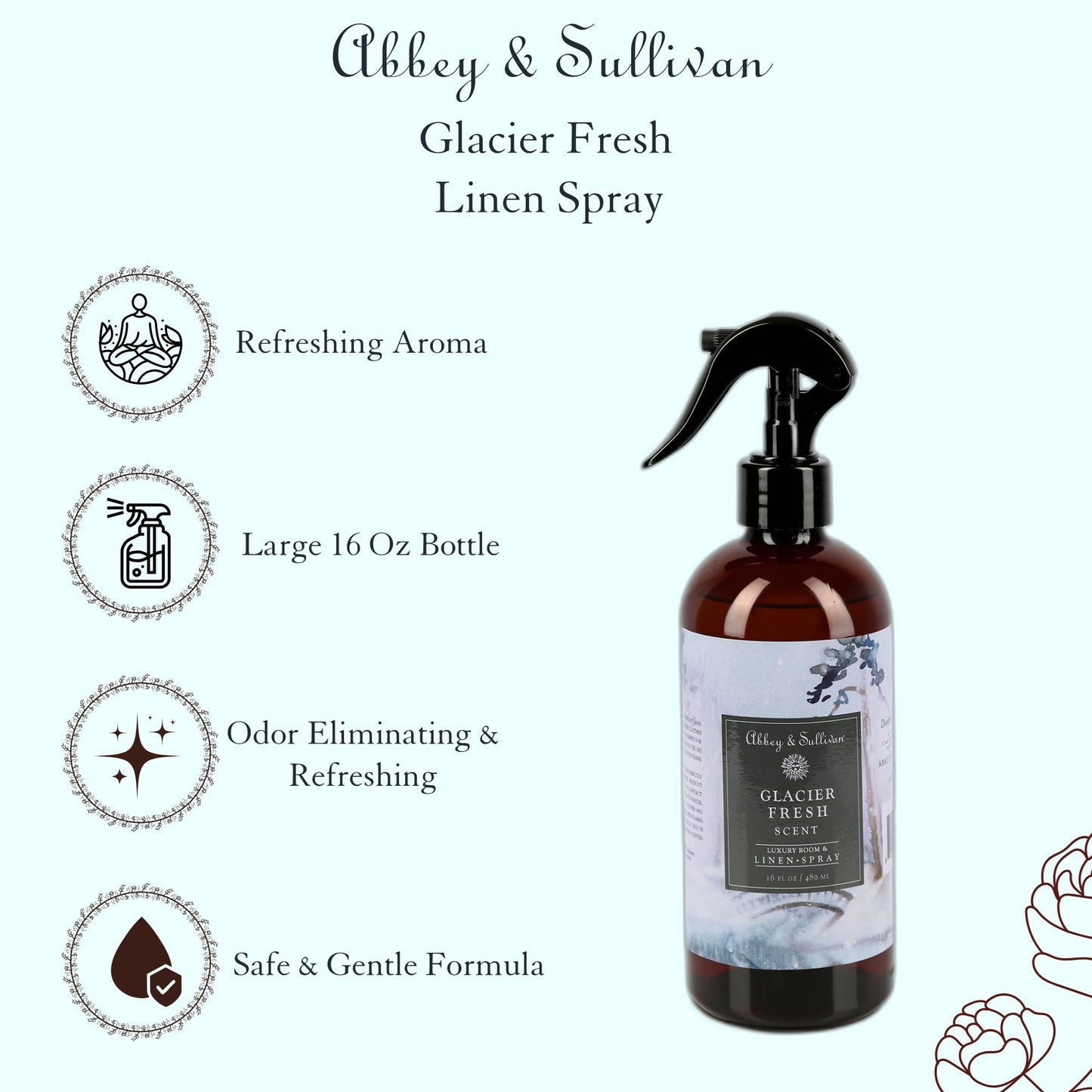 Abbey & Sullivan Linen Spray, Glacier Fresh, 16 oz