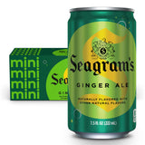 Seagrams Ginger Ale Soda Soft Drinks, 7.5 fl oz, 10 Pack