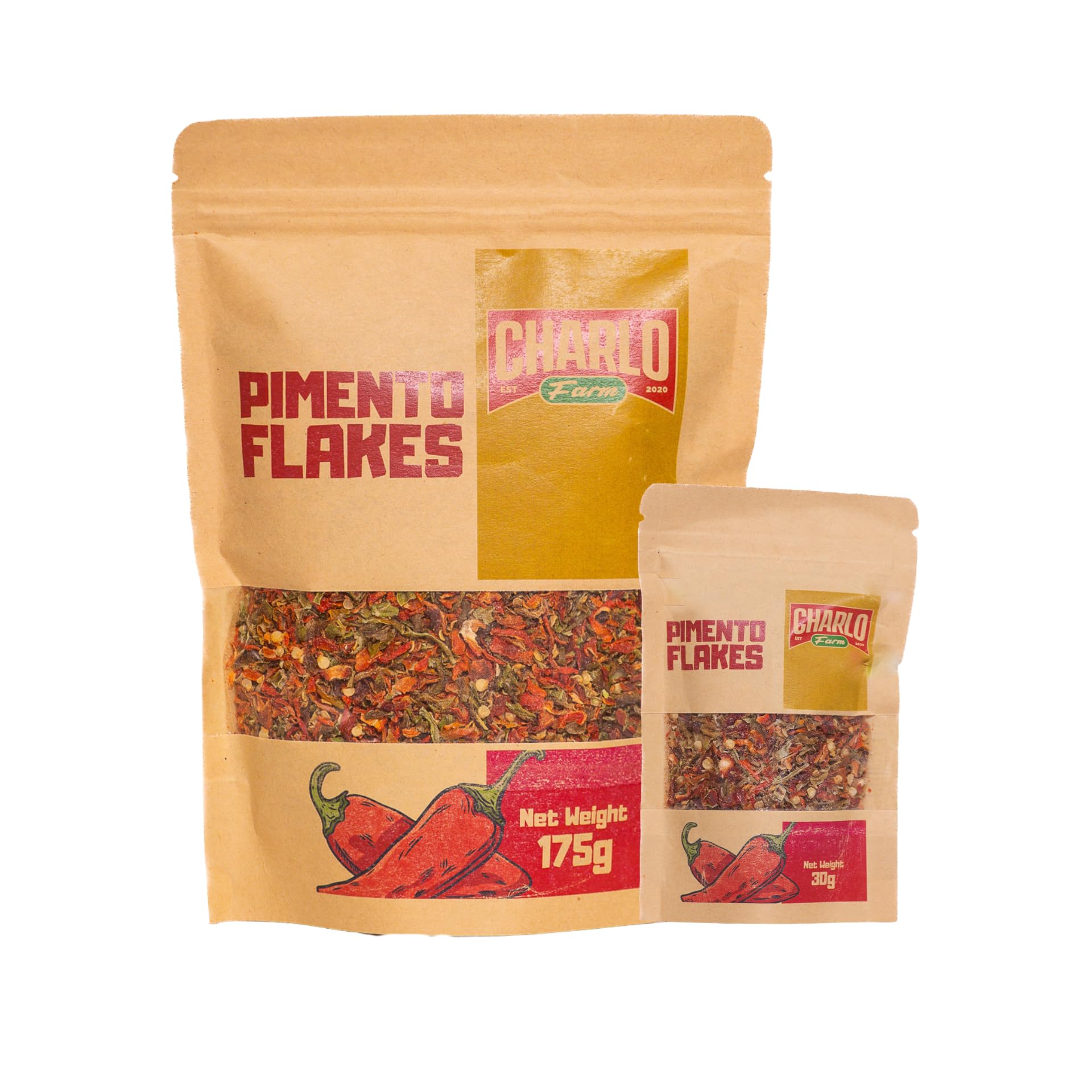 Charlo Farm's Pimento Flakes (30 g) - Authentic Caribbean Seasoning - Pimento Flakes from Trinidad- Authentic Trinidad Seasoning - Premium Dehydrated