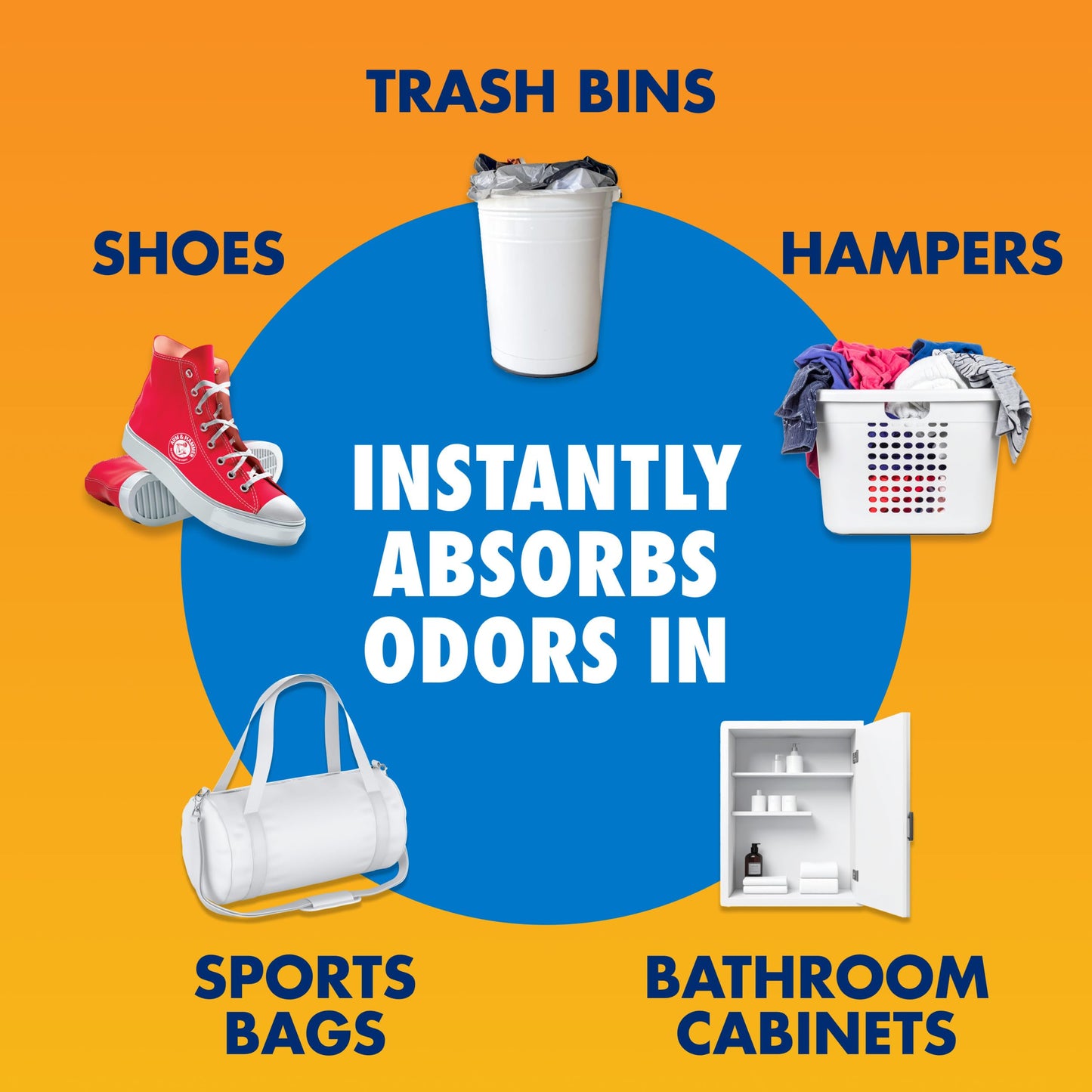 ARM & HAMMER Fresh Effects Odor Neutralizing Baking Soda Pouches, Long-Lasting Fragrance-Free Odor Absorber for Shoes, Cars, Home & Small Spaces, 5