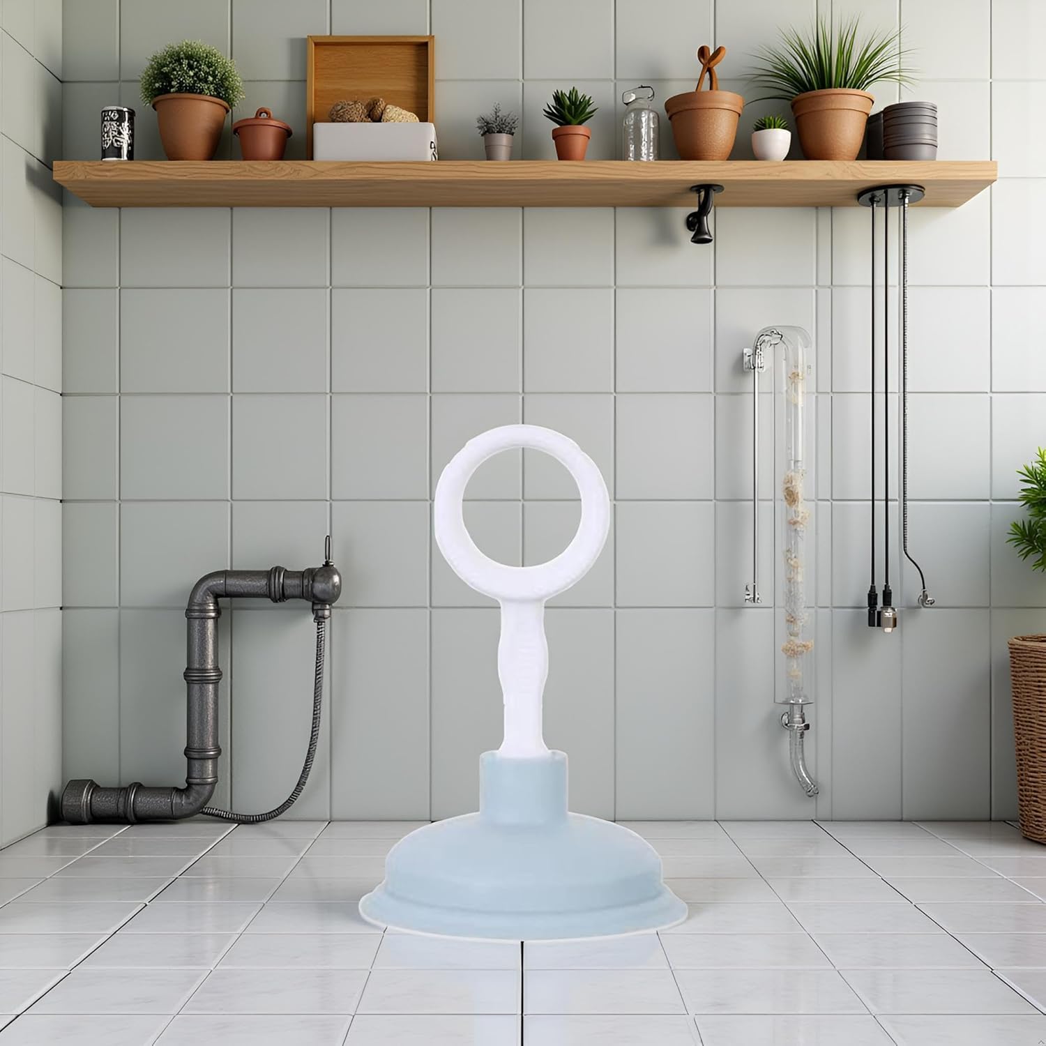 Blue Sink Plunger,Bathroom Small Drain Plunger Portable Kitchen Sink Drain Suction Cup Liquid Plumber Clog Remover Easy To Unclog,Cleaning Equipment