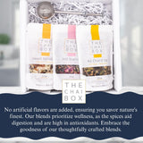 The Chai Box Loose Leaf Tea Gift Set - Featured in Oprah's Favorite Things | 3-Flavor Caffeinated Chai Tea Gift Box with Stainless Steel Steeper (3