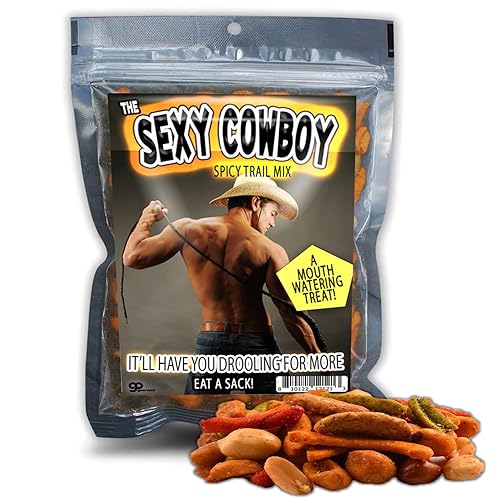 Naughty Cowboy Spicy Trail Mix for Women - Hilarious Gag Gifts For Ladies - Bachelorette Snack Gifts - Christmas Stocking Stuffer for Sister - Salty