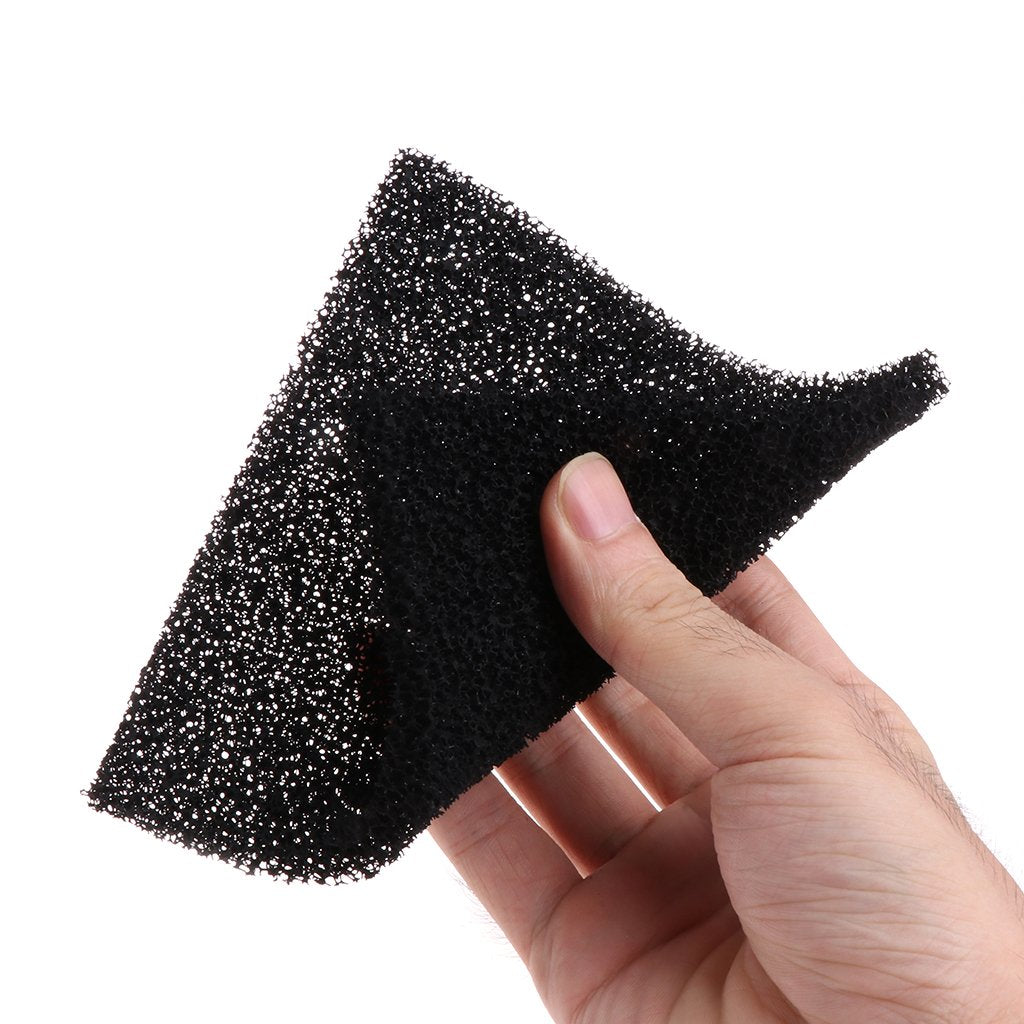 Hukai 5Pcs Universal Black Activated Carbon Foam Sponge Air Filter Impregnated Sheet Pad