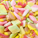 Swedish Bubs Candy Mix - Sour & Sweet Swedish Gummies | Banana Toffee, Tutti Frutti, Lemon Raspberry & Strawberry Vanilla (1 lb)