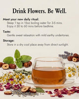 The-Qi Sleep Herbal Tea - 100% All Natural Whole Dried Flowers & Herbs Tea for Calm & Relaxation - Chamomile, Rose Petals, Lavender, Jujube Dates