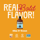 Rufus Teague Sugar-Free BBQ Sauce Slim N' Sweet, Non-GMO, 12.25 oz, 2-Pack