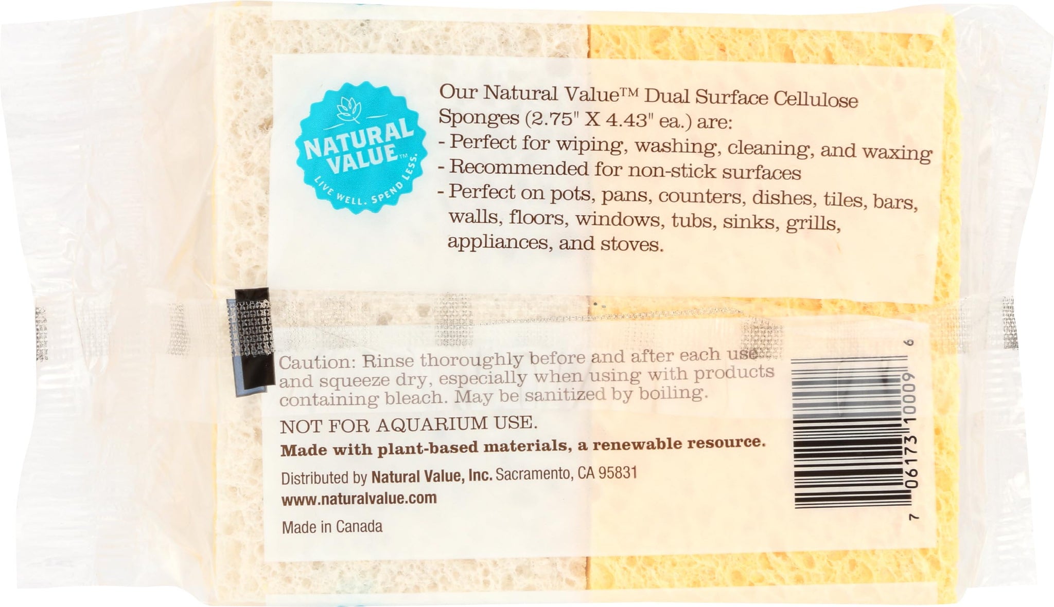 Natural Value Sponges, 4 CT