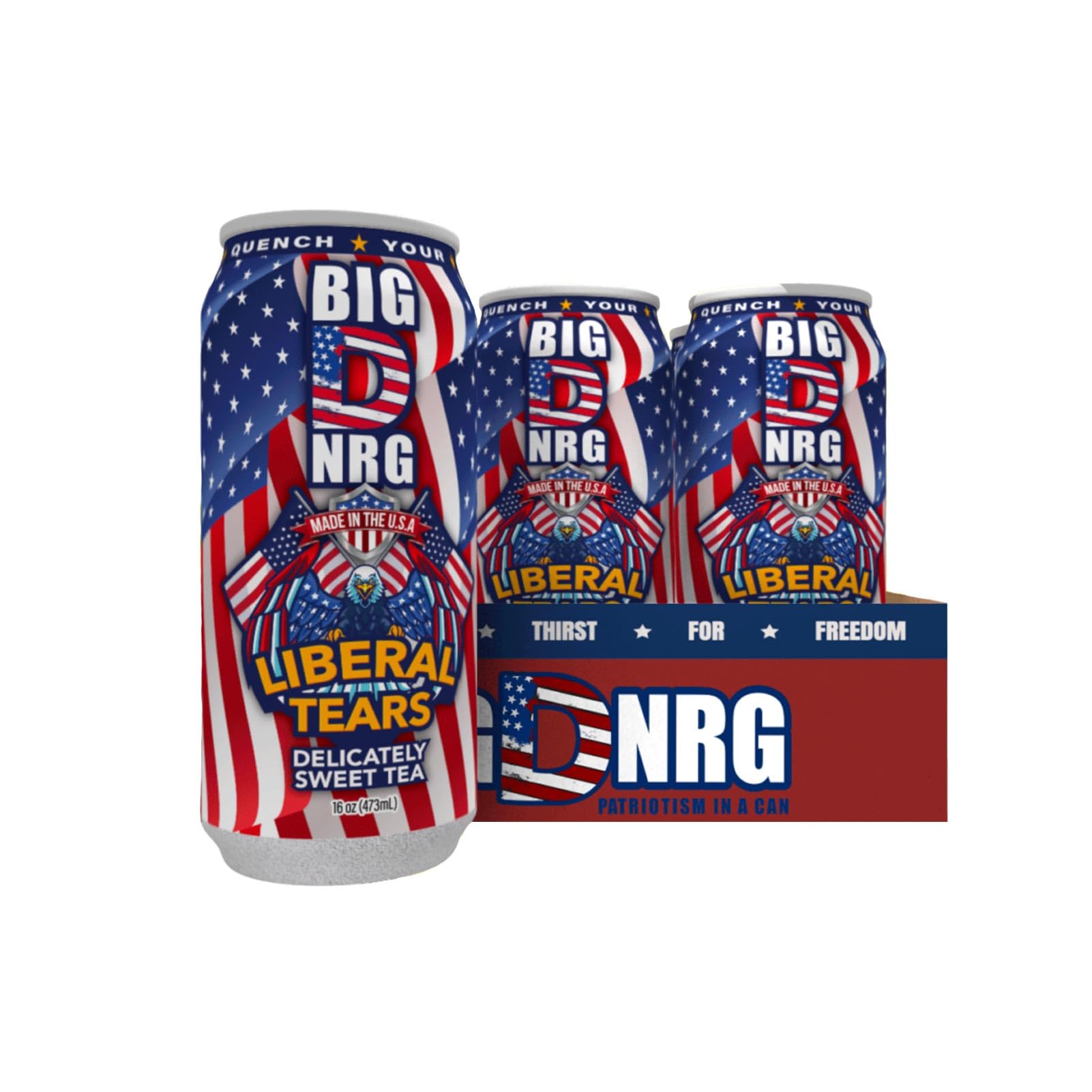 Big D NRG Delicately Sweet Tea Energy Drink, 12-Pack of 16 fl oz (473 ml) Cans | Low-Calorie Sweetened Sparkling Water with Green Tea Extract Caffeine