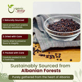Organic Way Dried Elderberry Whole - Herbal Tea | European Wild-Harvest | Kosher & USDA Certified | Non-GMO & Gluten Free | Tested for Purity | 100%