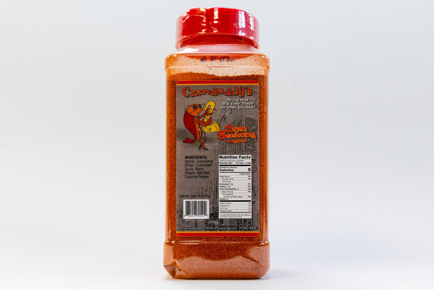 Crawdaddy's Bayou Blend Cajun Seasoning - Visalia's Authentic Louisiana Flavor, All-Purpose Spice Rub for Seafood, Chicken, Gumbo & More - 18 oz Jar