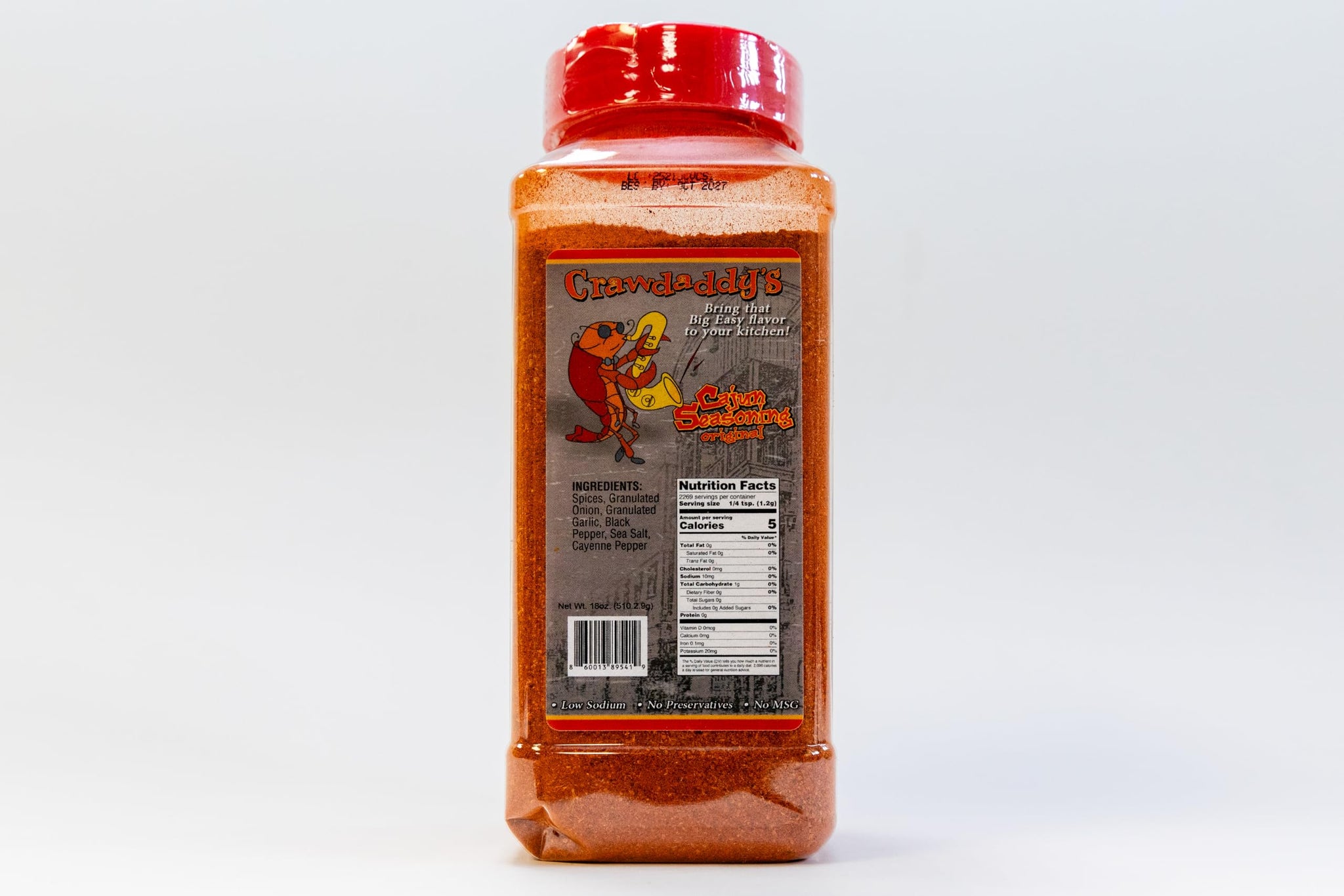 Crawdaddy's Bayou Blend Cajun Seasoning - Visalia's Authentic Louisiana Flavor, All-Purpose Spice Rub for Seafood, Chicken, Gumbo & More - 18 oz Jar