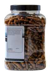 Sesame Sticks Snacks Honey Roasted 1 lb. - By Medley Hills Farm in Reusable Container - Fresh honey roasted sesame sticks - Sweet and Salty Flavored