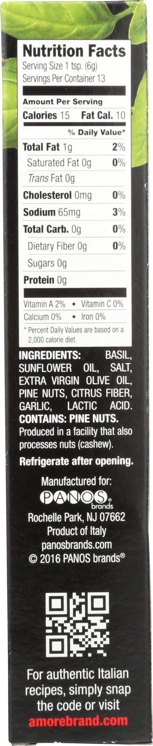 Amore Pesto Paste Tube 2.8 Ounce 12 per case. (Case of 12)