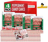 CANDY CANES (4 PACK SPANGLER CANDY CANES) | Spangler Peppermint Candy Canes | 48 - Individually Wrapped Candy Canes | SameDay Shippers Branded