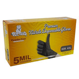 RVTUS Nitrile Gloves 5 Mil Disposable Gloves - Powder Free - Latex Free (100, Medium)