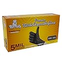 RVTUS Nitrile Gloves 5 Mil Disposable Gloves - Powder Free - Latex Free (100, Medium)