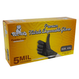 RVTUS Nitrile Gloves 5 Mil Disposable Gloves - Powder Free - Latex Free (100, Medium)