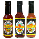 Dave's Gourmet Super Spicy Hot Sauce Variety 3 Pack - Includes Original Insanity, Ghost Pepper Naga Jolokia, and Carolina Reaper - Hot Sauce Set