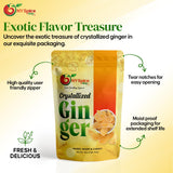 NY SPICE SHOP Candied Ginger Slices - (16 Oz.) 1 Pound Crystallized Ginger Slices - Ginger Hard Candy - Candied Ginger Pieces - Crystallized Ginger